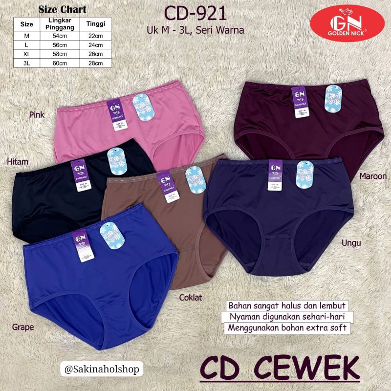 CD wanita Golden Nick 921 Extra soft ( Bahan licin)