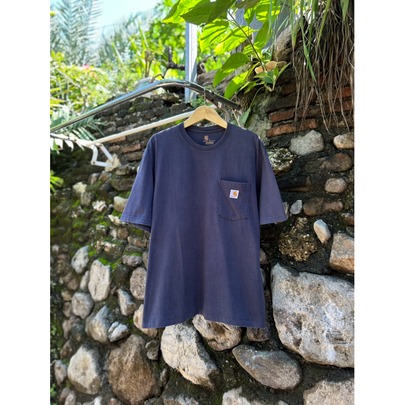 Kaos Carhartt Pocket Navy Second Original