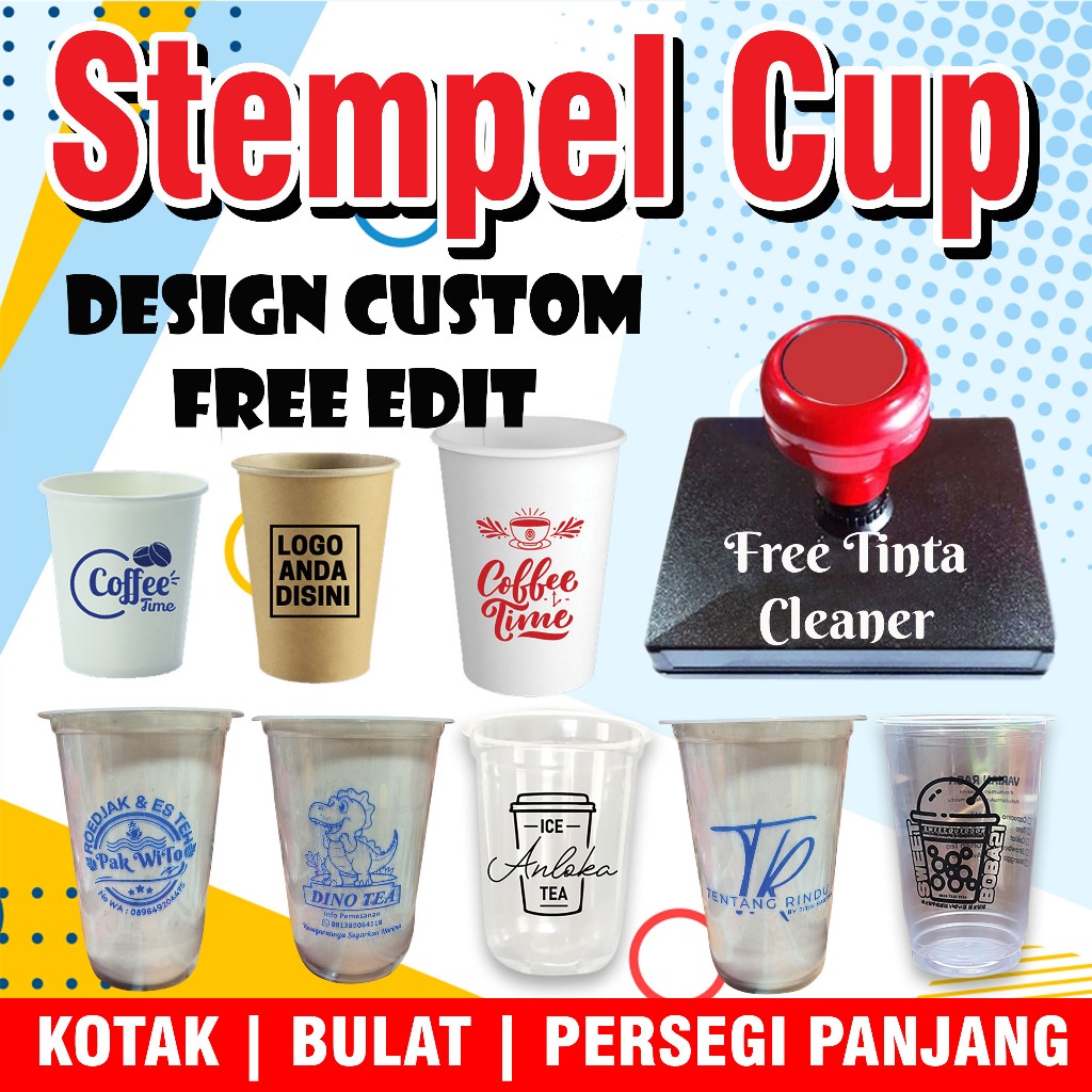 

STEMPEL GELAS CUP/STEROFOAM/PLASTIK/KAYU WATERPROOF
