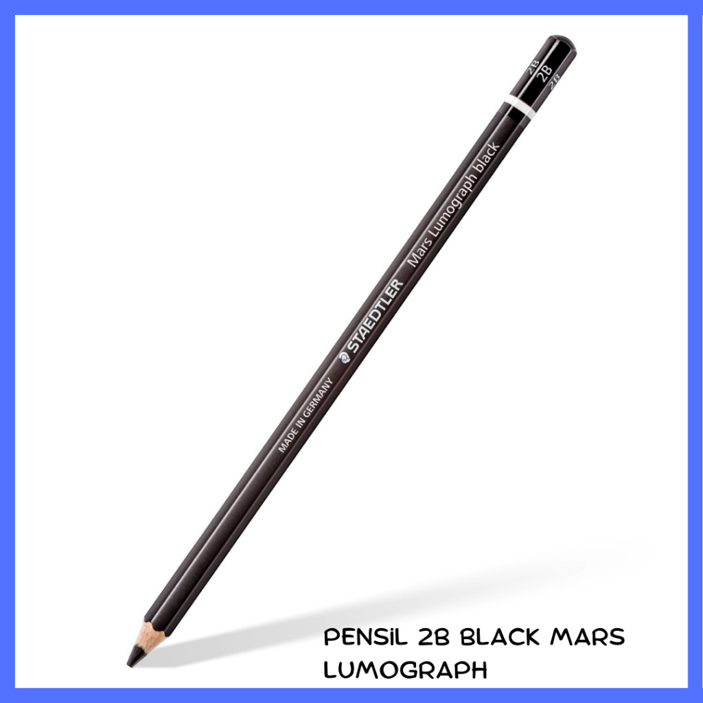 

Pensil 2B Staedtler Black Mars Lumograph Pencil 100B-2B Hitam Sketsa Gambar Drawing School