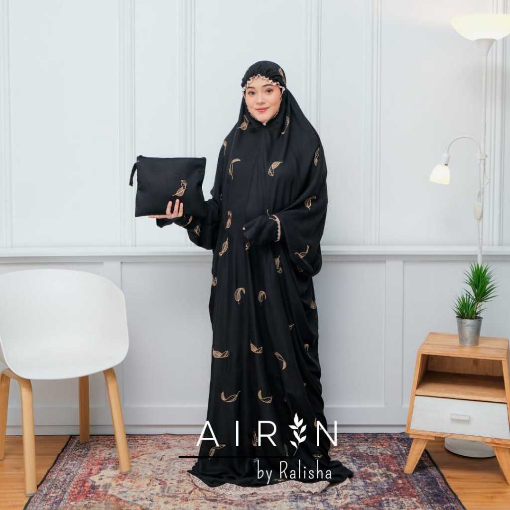 Mukena Katun Rayon Premium Motif Terusan Bordir Timbul Mewah Jumbo