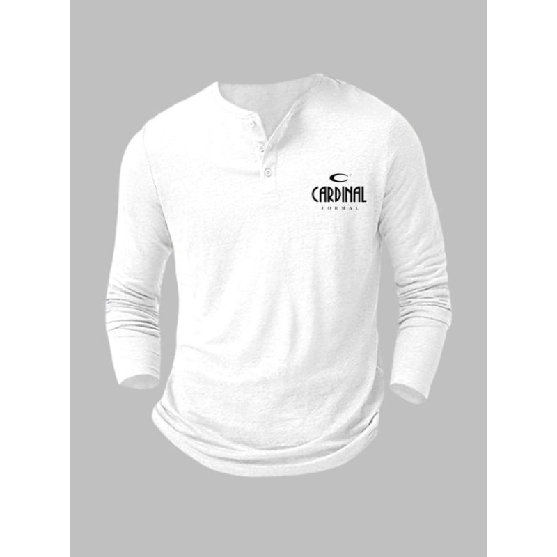 KAOS KANCING PANJANG LENGAN LOGO CARDINAL // KAOS PANJANG PRIA // KAOS PANJANG PRIA MASA KINI // KAO