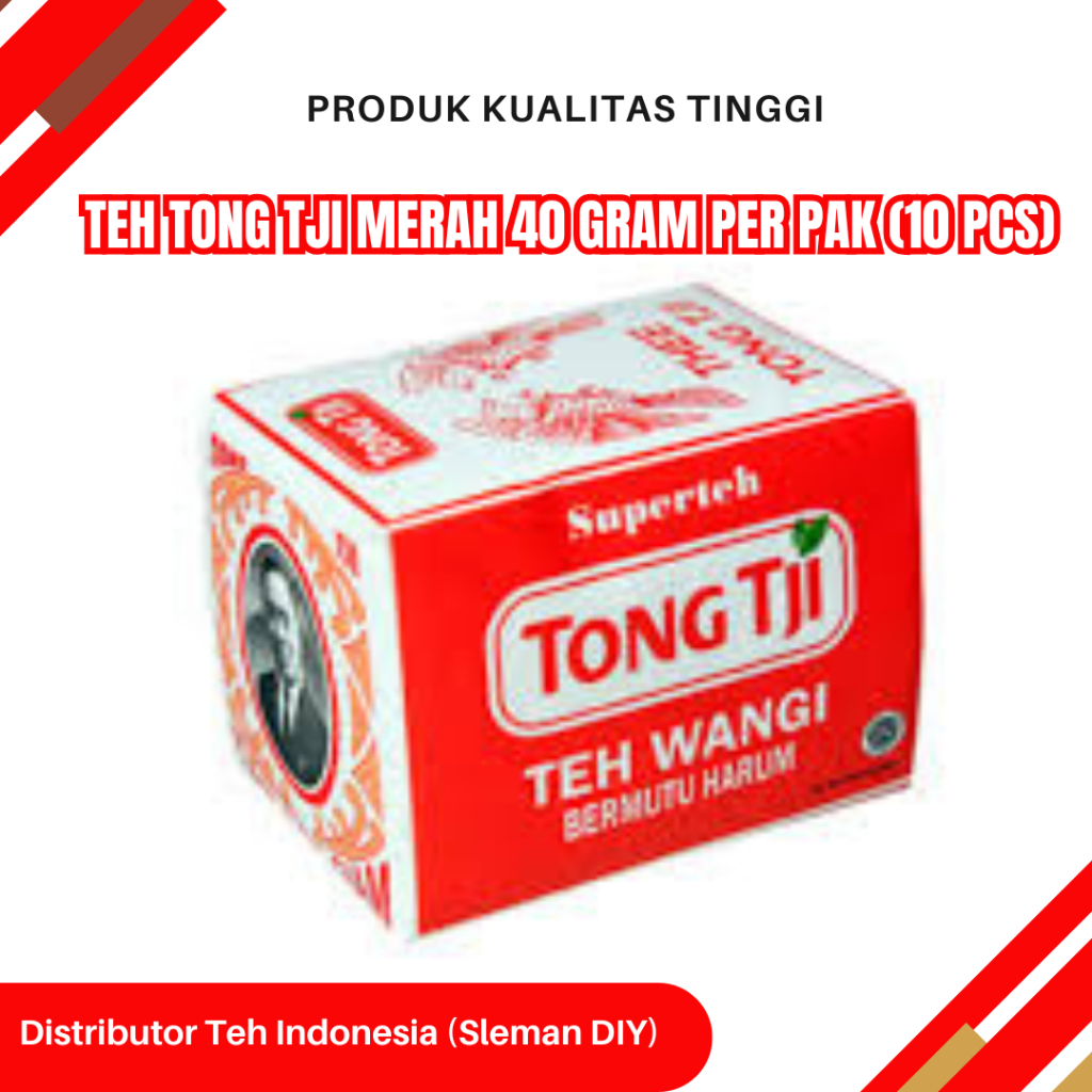 

Teh Tongtji Merah 40 gram per pack (10 pcs/bungkus)