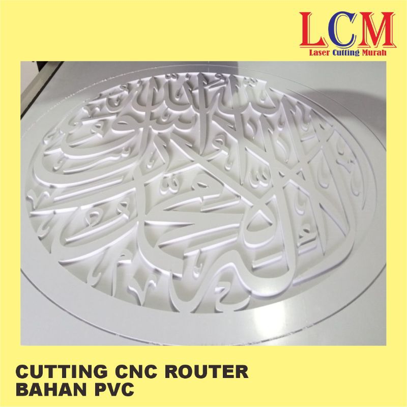 LCM Motif Custom | Cutting CNC Router Bahan PVC, HMR, MDF, dan ACP