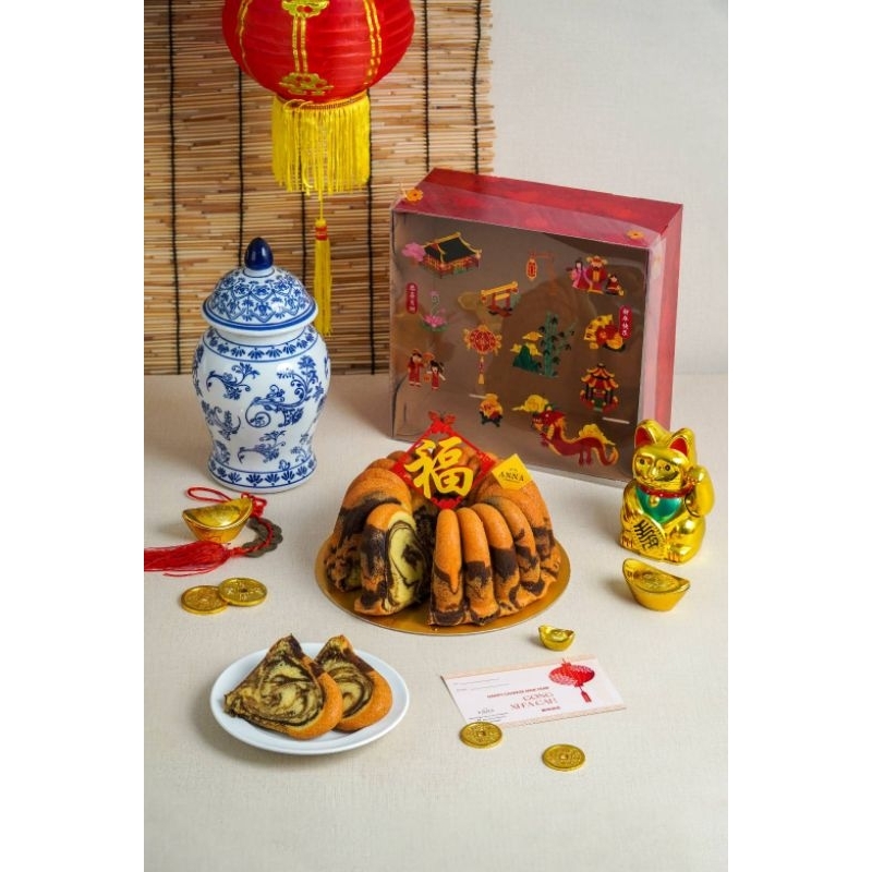 

Marble Cake Edisi Imlek / Kue Marmer Imlek / Hampers Kue Chinese New Year