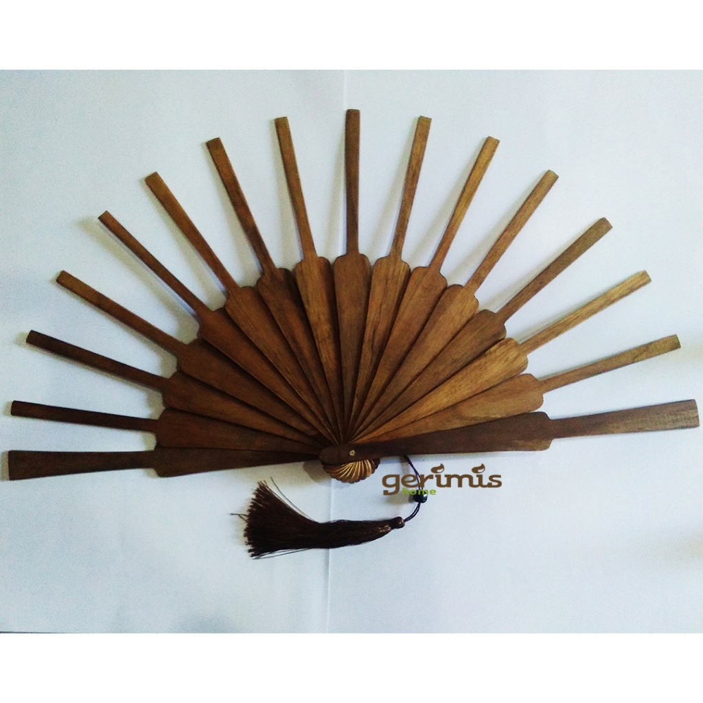 kipas kayu souvenir ukuran besar
