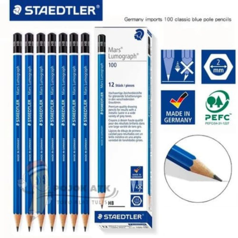 

Pensil 2B / Pensil Ujian ASLI Merk Steadler Mars