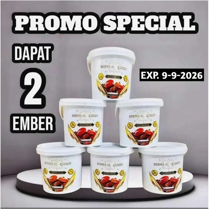 

(2 Ember kurma) Al Qassim Kurma mesir by Golden Valley Dapat 2 Ember