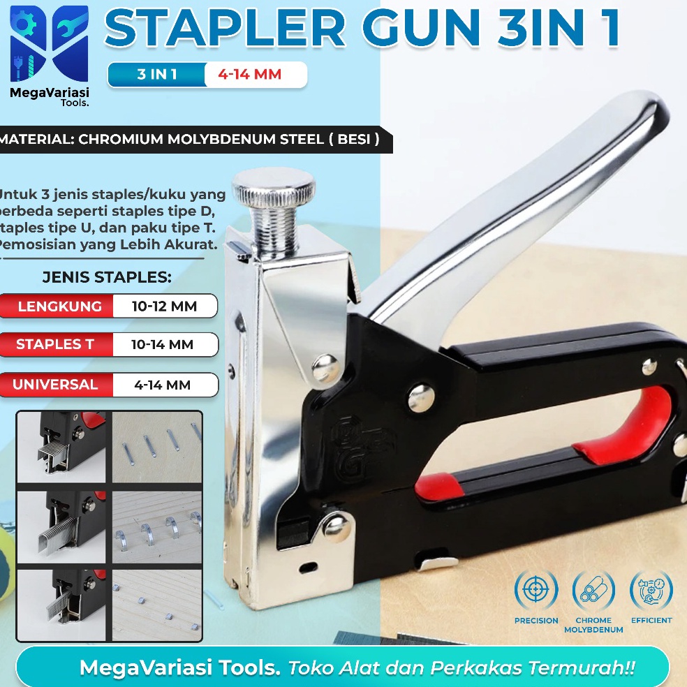 

Produk Ngetrends Staple Gun Staples Bisa 3 Jenis Staples 414mm Alat Stapler Tembak Guntacker Jepretan Jok Kulit Motor Murah High Quality 3 in 1 Staples 414mm 48MM