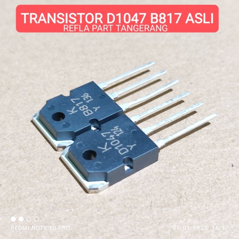 1 SET TRANSISTOR 2SB817 2SD1047 B817 D1047 B 817 D 1047 ASLI KEC