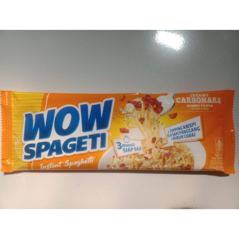 

Wow Spagetti Creamy Carbonara Bumbu Pasta 88gr