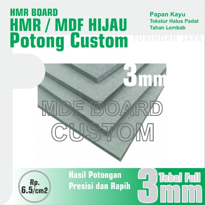 HMR Custom - Mdf Hijau 3mm - Custom