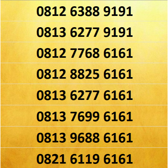 Nomor Cantik Simpati - Kartu AS Double AB - GIGI - 0812 - 6161 - 9191