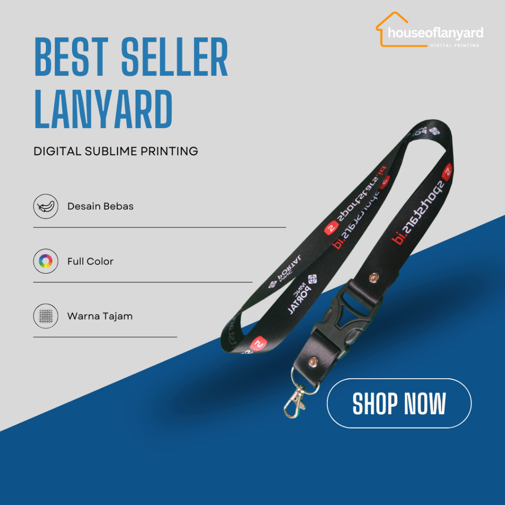 

Cetak Tali Lanyard Custom Printing Full Color Tali Medali Umroh Travel 2.5cm
