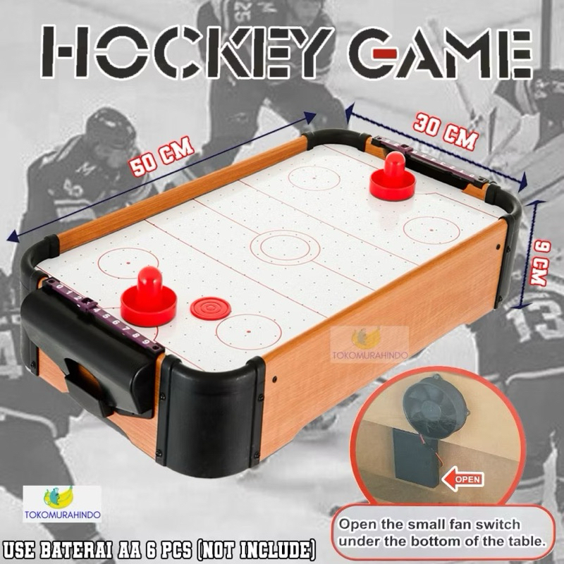 MAINAN ANAK HOCKEY GAME STAND MEJA KAYU SIZE BESAR / MAINAN TIMEZONE HOCKEY GAME ELECTRIC