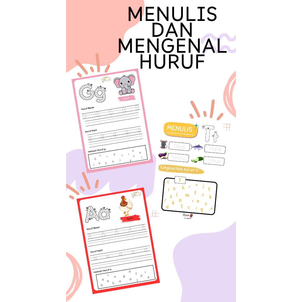 

BELAJAR MENGENAL HURUF DAN MENULIS PAUD TK SD
