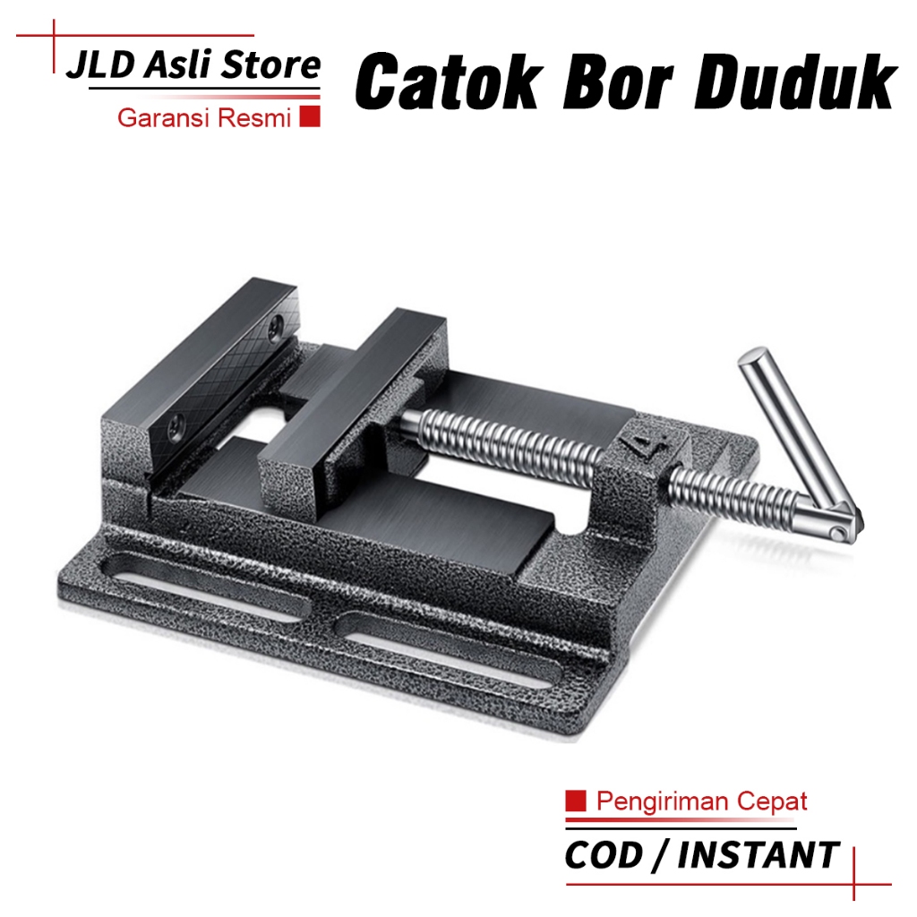 JLD Ragum Bor Duduk Besi Catok Besi Penjepit Ragum Catok Bor Duduk Catok Clamp Besi Catok Besi Duduk
