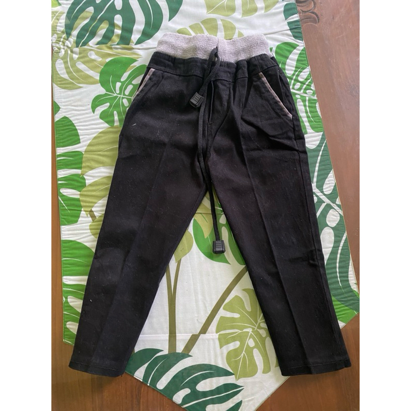 celana pencil anak balita 2 tahun celana katun hitam preloved