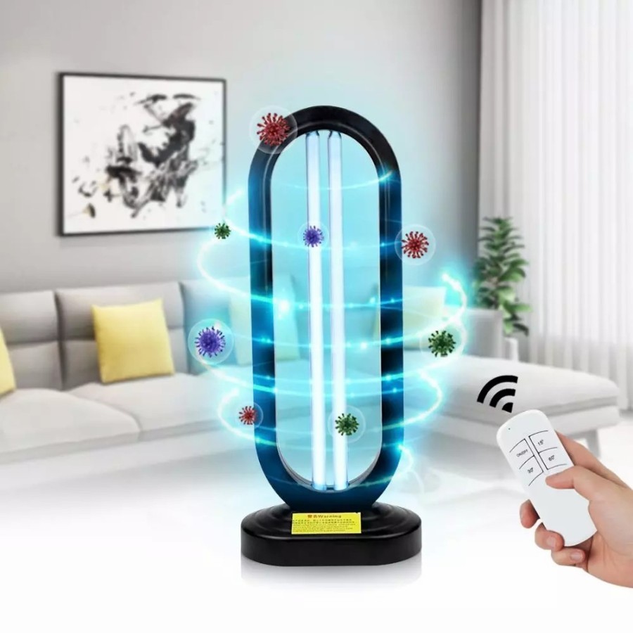 lampu UV Sterilizer Disinfection ozone uv light anti virus 38w 60w Hitam 38 watt 60 watt