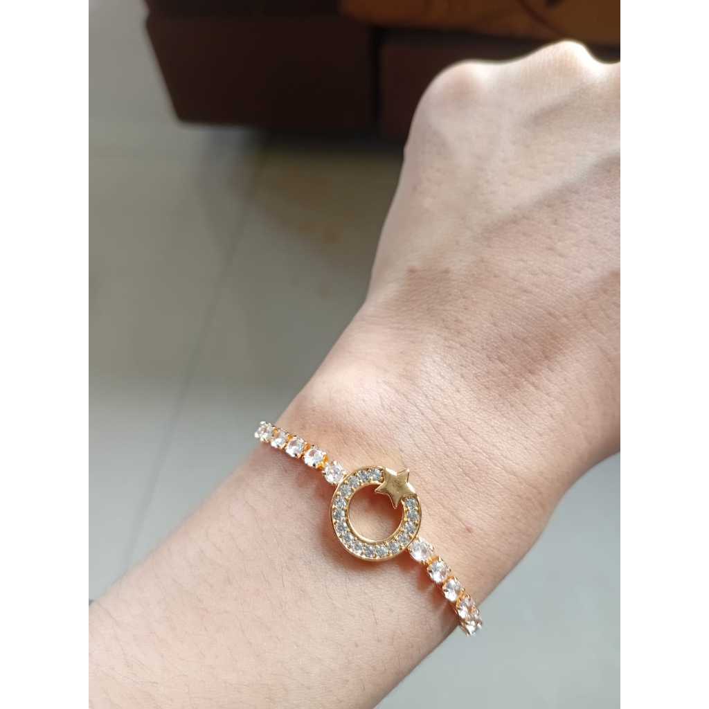 GELANG SERUT WANITA EXCLUSIVE SILVER 29 WARNA KUNING EMAS