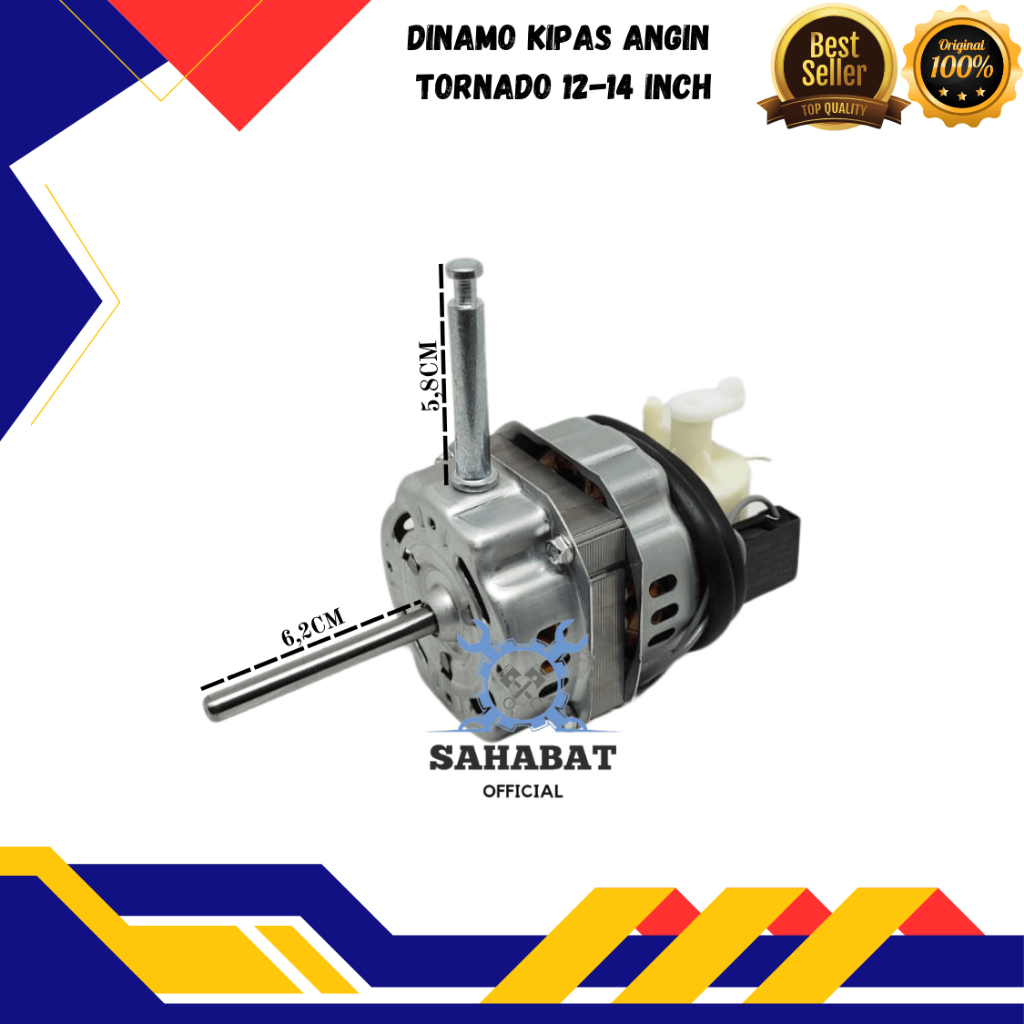 DINAMO MOTOR KIPAS ANGIN TORNADO BESI 12 14 INCH SEKAI AOYAMA GMC