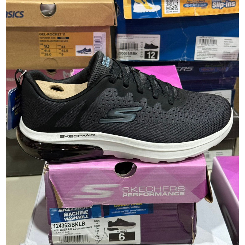 Skechers Go Walk air women 124362 BKLB size 36(23cm)  made in china