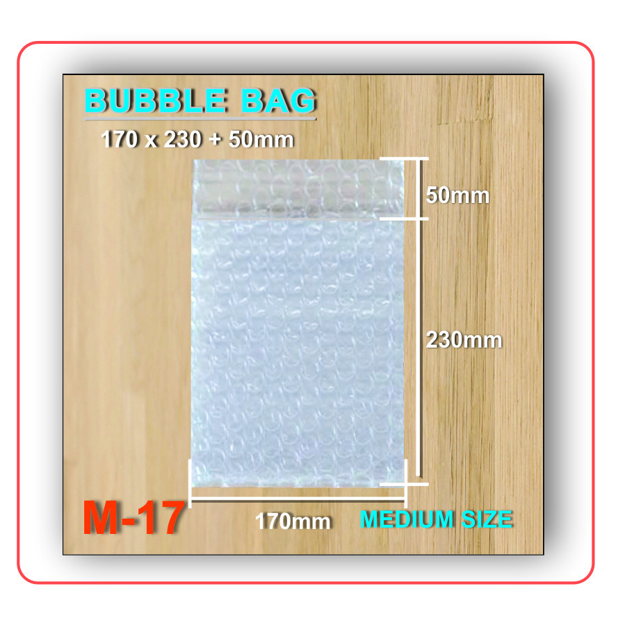 

BUBBLE WRAP BAG 170MM X 230MM + 50MM BENING HITAM MULTIPACK