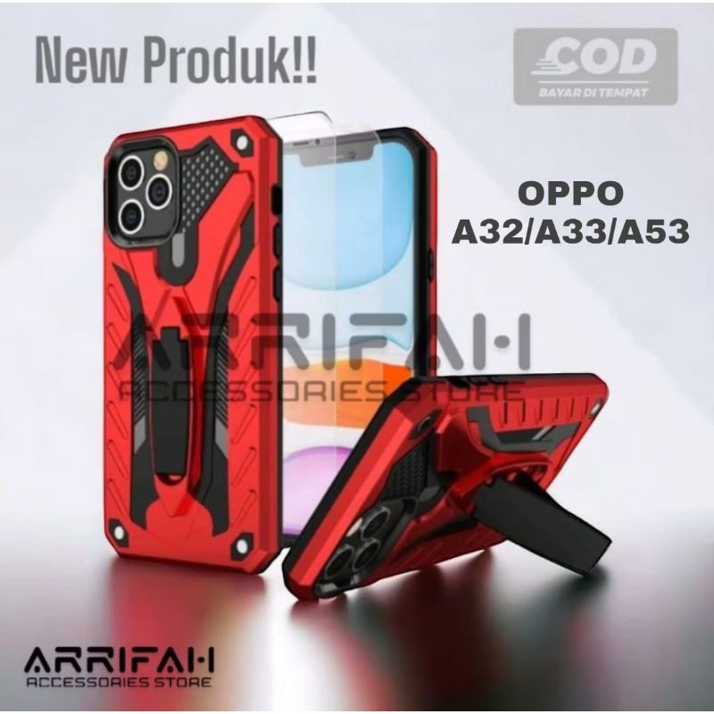HARDCASE ROBOT OPPO A32/OPPO A33/ OPPO A53 - CASE ROBOT IRON PHANTOME KICK STAND HARDCASE