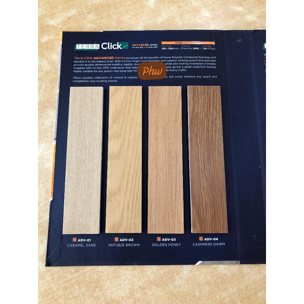 LANTAI SPC TERRA KLIK FLOORING SPC CLIC +UNDERLAYER BOX