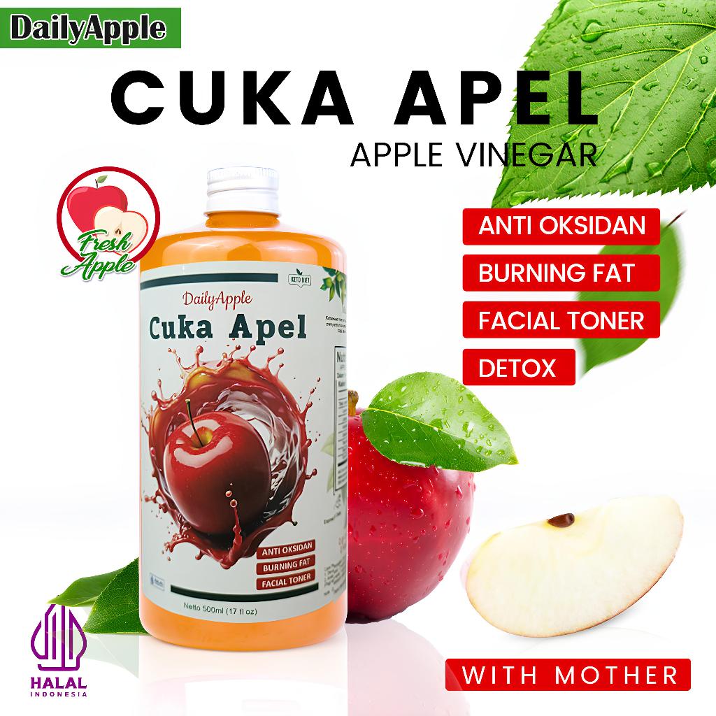 

Paket 2 Botol DailyApple Cuka Apel 500ML With Mother 100% Arganik Alami
