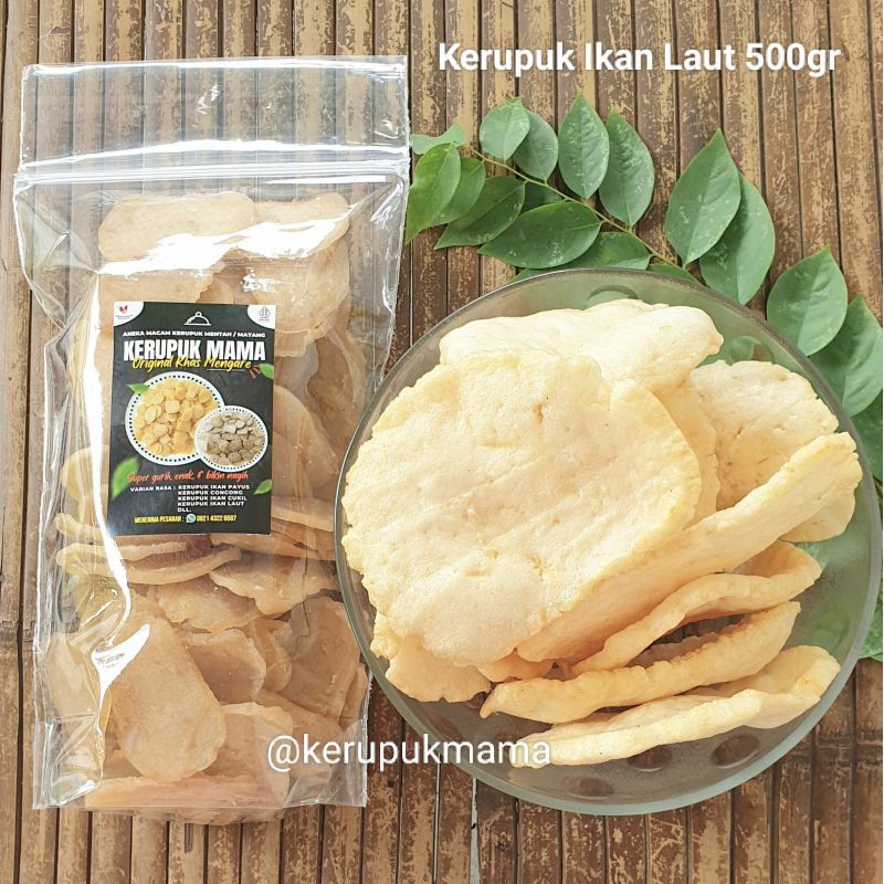 

Kerupuk Mama Ikan Laut Mentah 500gr Original Mengare Gresik