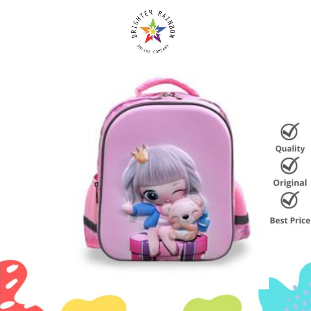 RANSEL POWA HSD 24013 TAS ANAK SEKOLAH PEREMPUAN PAUD / TK KARAKTER