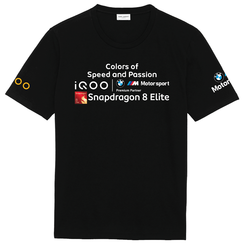 Kaos Tshirt Baju Official Vivo IQOO 13  | BMW Motorsport Premium Partner Colors of Speed and Passion