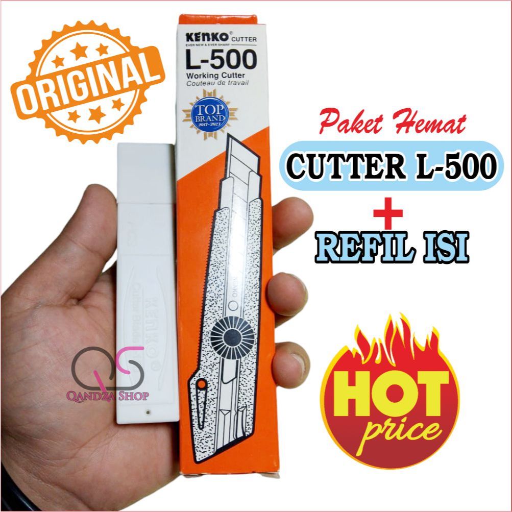 

PROMO PAKET CUTTER + REFIL ISI KENKO CUTTER KENKO L-500 CUTTER BESAR (18 Mm Blade)