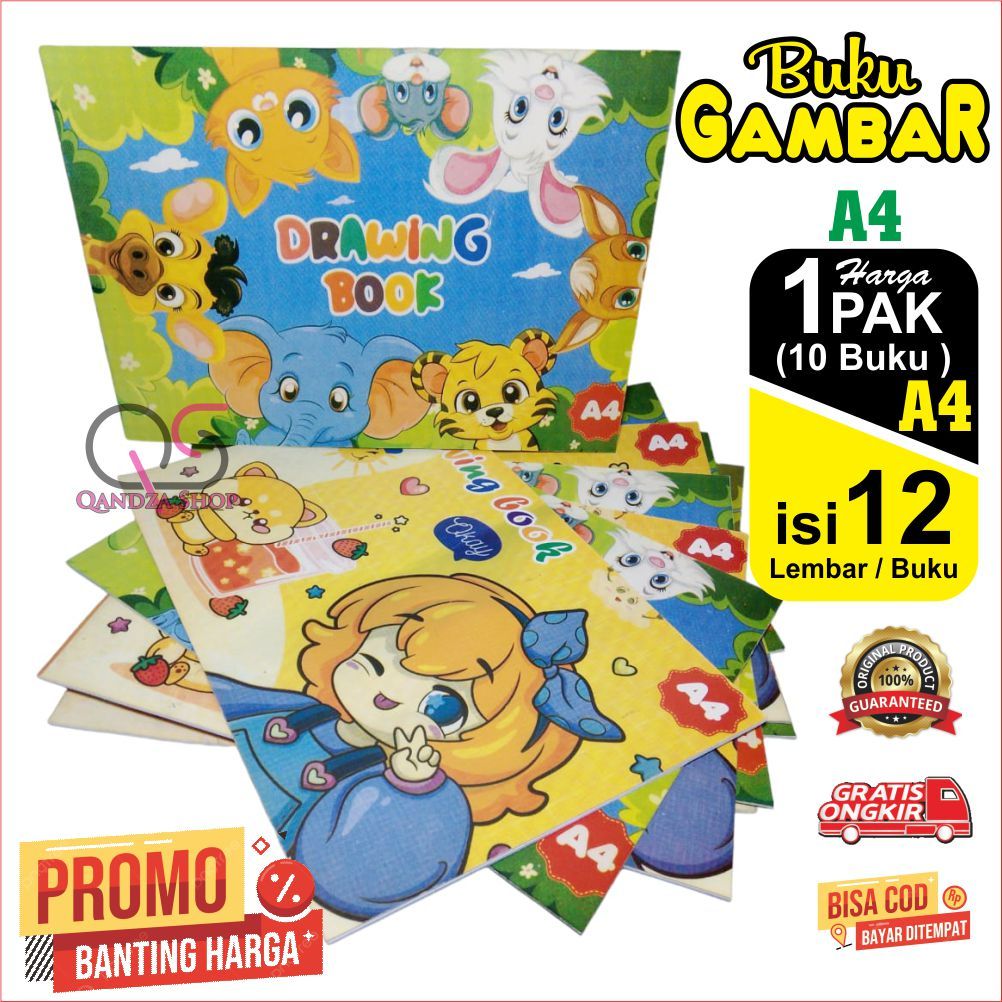 

DRAWING BOOK BUKU GAMBAR A4 ISI 12 LEMBAR / BUKU HARGA UNTUK 1 PAK ( 10 BUKU ) DRAWING BOOK