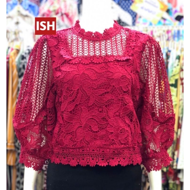 Atasan Brokat An An Bangkok Leher Jaring JUMBO