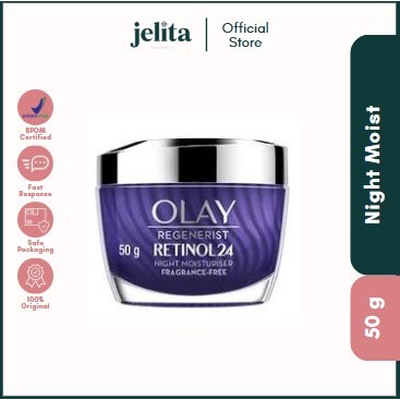 Jelita Cosmetics - Olay Regenerist RETINOL 24 Night Moist 50 g