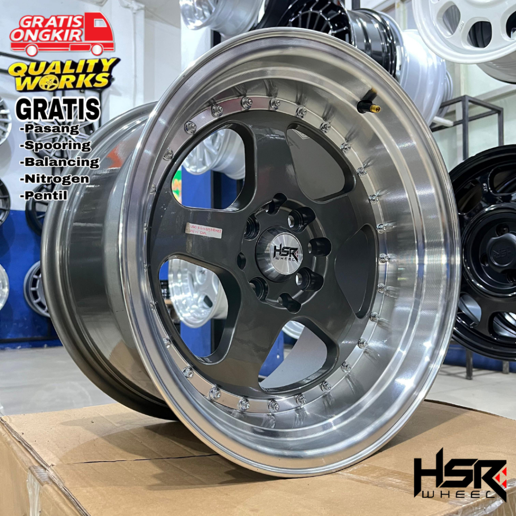 Velg Celong Ring 16 Tapak Lebar 8/9 Pcd 4x100 4x114 Et25/15 Hsr Wheel Burn