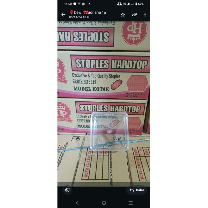 Toples 10x10x7  Hartop tebal Kualitas Premium satuan/perdus