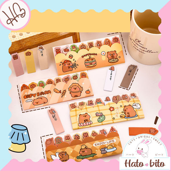 

Sticky notes capybara row lucu cute mini memo pointer notes HB1834