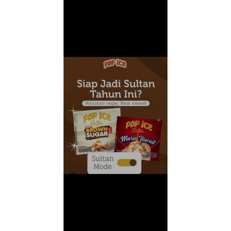 

Baru Pop ice Sultan Brown Sugar & Marie Biscuit