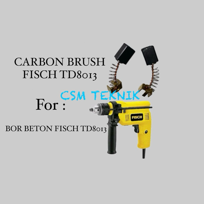 CARBON BRUSH ARANG MESIN BOR 13MM FISCH TD8013 ARENG BOR BETON FISCH TD8013