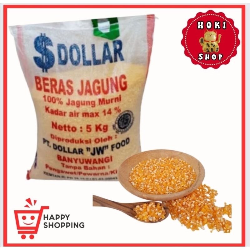 

Beras Jagung Dollar 5kg / Beras Dollar / Corn Rice / Dollar Jagung