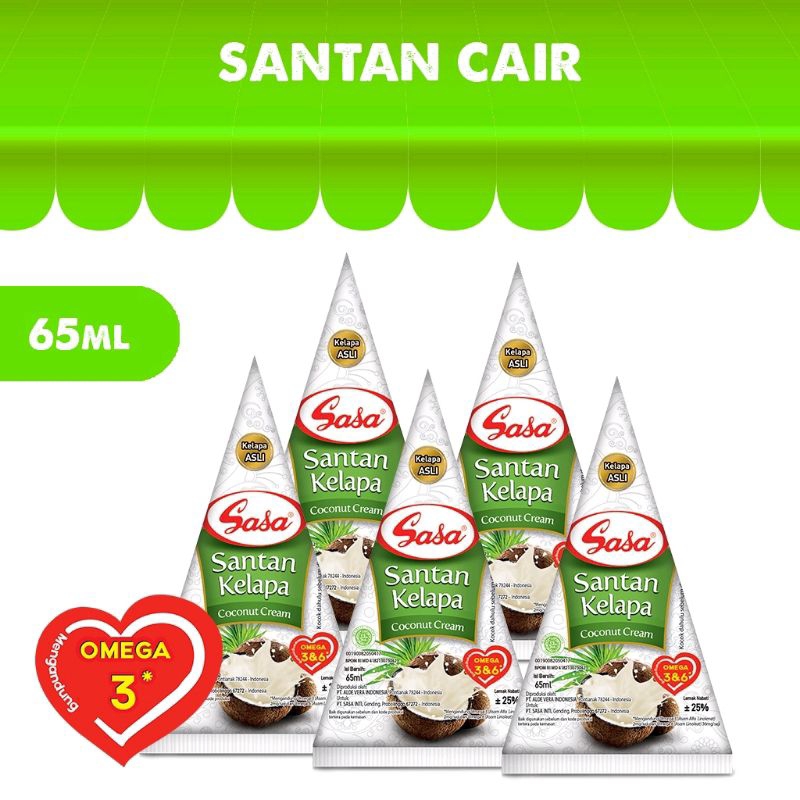 

Santan Kelapa Cair Sasa 65ml CCL Dapat 6pcs