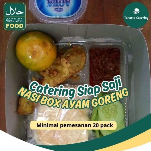 

Paket Nasi Box Free Buah Komplit Ayam Goreng Pot 8 Enak/Halal/Higenis Makanan Siap Saji