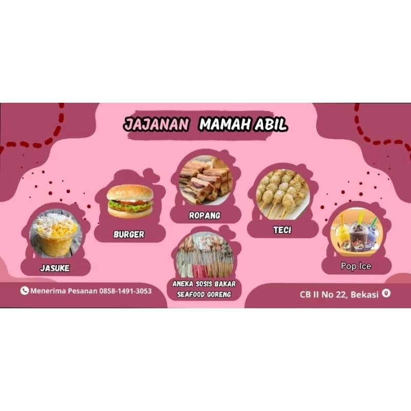 Custom Cetak Banner - 1 meter x 2 meter