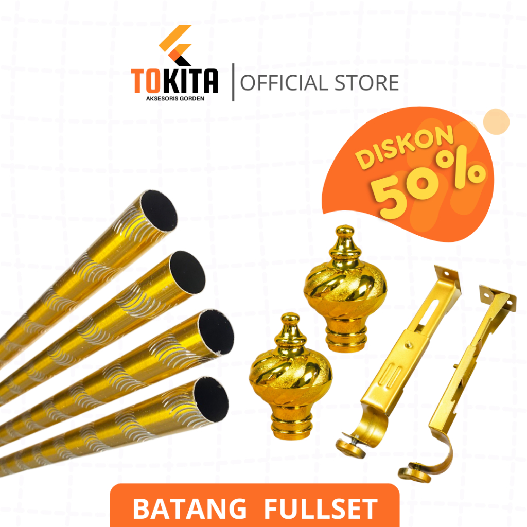 [TOKITA] BATANG GORDEN FULL SET / TIANG GORDEN 1 METER FULL SET - 2 METER