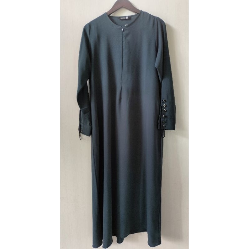 Saila dress set FK long prime Aljenna size M warna blueberry