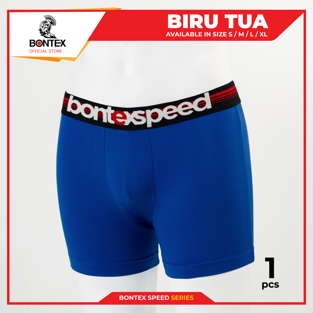BONTEX Boxer Speed Big Size - Celana Dalam Pria - Boxer Bahan Katun Pemakaian Sehari Hari