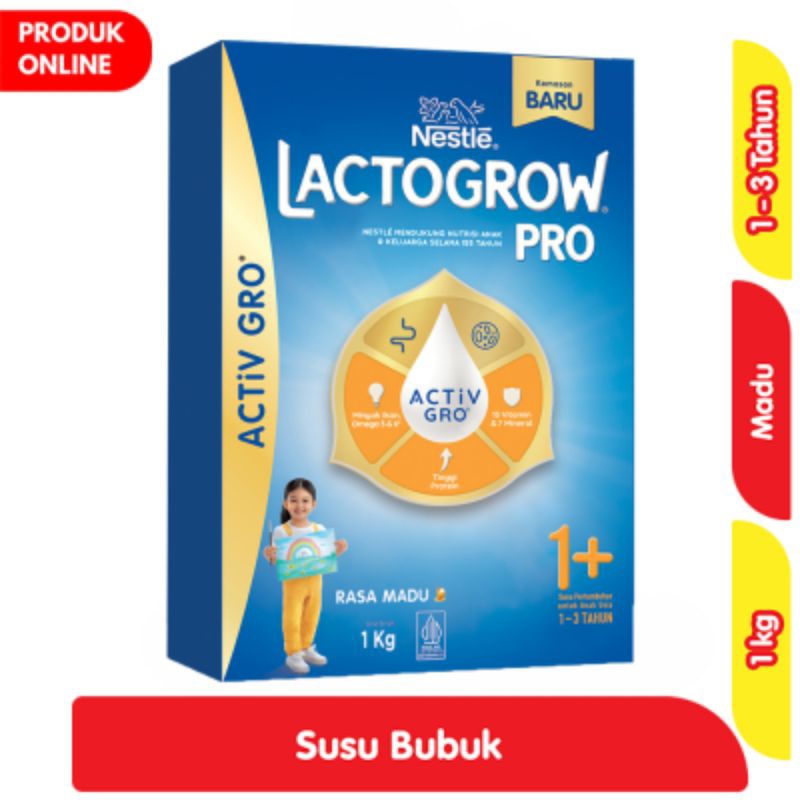 

Lactogrow 3/Pro 1+ Susu Bubuk Pertumbuhan Anak 1-3 Tahun Madu 1 kg